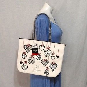 NWT Brighton Love Notes Tote Bag Medium Holiday Positive Vibes Festive Chic